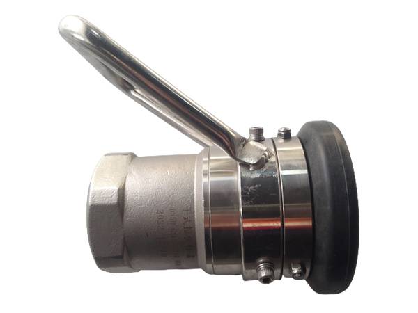 A hose unit of stainless steel dry break coupling