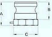 Aluminum camlock adapter type a