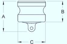 Aluminum cam and groove adapter type DP