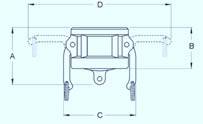 Aluminum Camlock Coupler Type DC