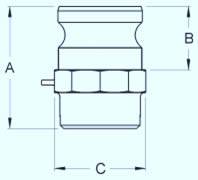 Brass Camlock Adapter Part F