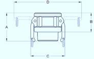 Brass Camlock Coupler Part B